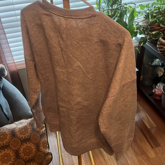 Adidas pull over sweatshirt size XS, NWT, lilac and white stitching, oversized - Picture 6 of 6